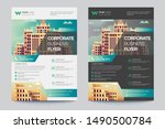 corporate business flyer poster ... | Shutterstock .eps vector #1490500784
