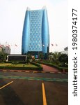 Small photo of JAKARTA, INDONESIA - 24 MEI 2021 : BUMN OFFICE BUILDING IN CENTRAL JAKARTA. The ministry of state enterprises