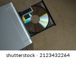 USB card reader and DVD rom, DVD rom drive, CD-ROM drive with open tray color black, dvd tray