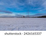 Electricity distribution, electricity pylon, power generation, energy production
Industrial area, industrial plant in winter with ice and snow