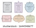 elegant card frame template set ... | Shutterstock .eps vector #1644548677
