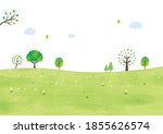 meadow and trees scenery... | Shutterstock . vector #1855626574