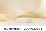 realistic white product podium... | Shutterstock .eps vector #2007033881