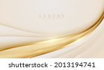 luxury golden curve line... | Shutterstock .eps vector #2013194741