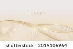 golden curve line luxury... | Shutterstock .eps vector #2019106964