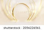 golden circle with blurred... | Shutterstock .eps vector #2056226561