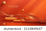 orange product display podium... | Shutterstock .eps vector #2113849637