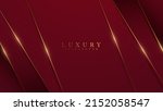 luxury red background with gold ... | Shutterstock .eps vector #2152058547