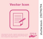 sheet of paper and pen | Shutterstock .eps vector #250790794