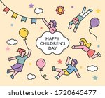 happy children's day. cute... | Shutterstock .eps vector #1720645477