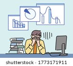 a businessman is frustrated by... | Shutterstock .eps vector #1773171911