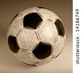 used classic soccer ball. sepia ... | Shutterstock . vector #14186749