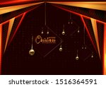 christmas red dark background... | Shutterstock .eps vector #1516364591