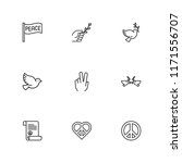 collection of 9 peace outline...