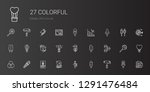 colorful icons set. collection... | Shutterstock .eps vector #1291476484