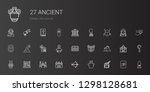 ancient icons set. collection... | Shutterstock .eps vector #1298128681