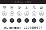 seminar icons set. collection... | Shutterstock .eps vector #1304559877