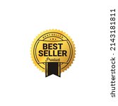 gold label best seller product... | Shutterstock .eps vector #2143181811