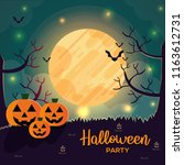 cartoon special halloween day... | Shutterstock .eps vector #1163612731