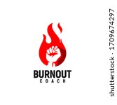 burning spirit with a fist logo ... | Shutterstock .eps vector #1709674297