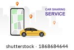 car sharing service... | Shutterstock .eps vector #1868684644