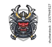 oni mask samurai vector logo | Shutterstock .eps vector #2157949527