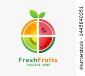 logo design of organic fresh... | Shutterstock .eps vector #1445840351
