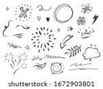 hand drawn set of abstract... | Shutterstock .eps vector #1672903801