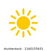 sun with rays  flat icon.... | Shutterstock .eps vector #1160155651
