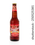 Small photo of Winneconne, WI - 6 February 2015: Bottle of Leinenkugel's Red Lager beer brewed in Wisconsin.