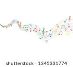 music note icon vector... | Shutterstock .eps vector #1345331774