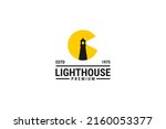 Flat Lighthouse Logo Design...