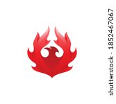 abstract bird phoenix with fire ... | Shutterstock .eps vector #1852467067