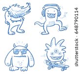 Set Of Funny Cool Monsters ...