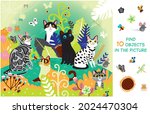 find 10 objects in the picture. ... | Shutterstock .eps vector #2024470304