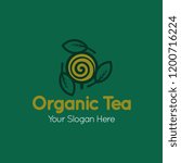 organic tea logo template 