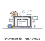 online targeting concept. line... | Shutterstock .eps vector #786469531