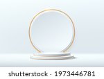 modern white and gold cylinder... | Shutterstock .eps vector #1973446781