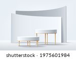 modern white cylinder and... | Shutterstock .eps vector #1975601984