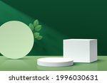 modern white geometric pedestal ... | Shutterstock .eps vector #1996030631