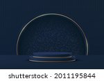 abstract 3d dark blue cylinder... | Shutterstock .eps vector #2011195844
