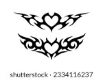 neo tribal heart tattoo art in...
