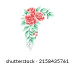 watercolor flower arrangement.... | Shutterstock .eps vector #2158435761