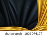 abstract black and gold silk... | Shutterstock .eps vector #1839094177