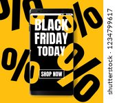 black friday sale poster today... | Shutterstock .eps vector #1234799617