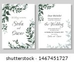 vector template for wedding... | Shutterstock .eps vector #1467451727