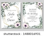 vector template for wedding... | Shutterstock .eps vector #1488016931