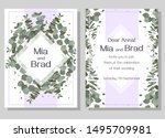 template for a wedding... | Shutterstock .eps vector #1495709981