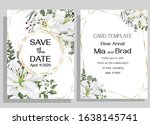 floral card for wedding... | Shutterstock .eps vector #1638145741