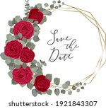 vector floral template for... | Shutterstock .eps vector #1921843307